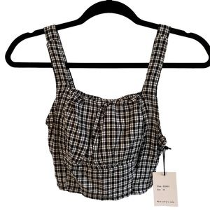 NWT Japna Juniors Gingham Crop Top